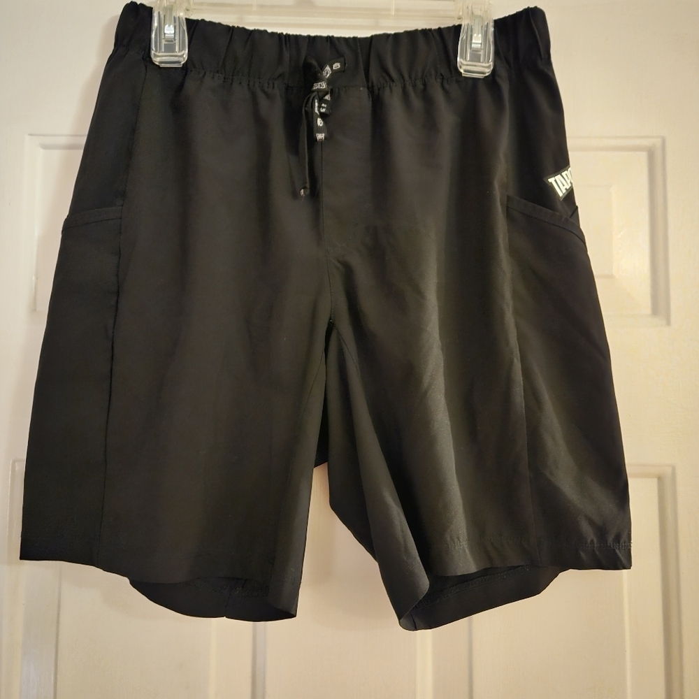 Tapout Shorts Mens Medium Black Drawstring MMA Boxing Fighting Run Training